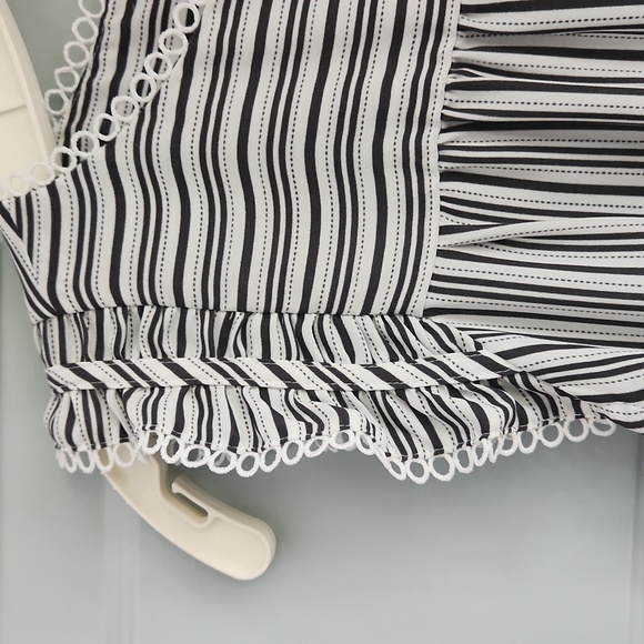 Loft, Woman's, Sz XXSP, 2 BL Stripes & Dashes; Short Sleeve w wh Circles - Picture 3 of 9